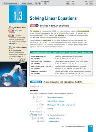 Solving Linear Equations Lesson 1 3