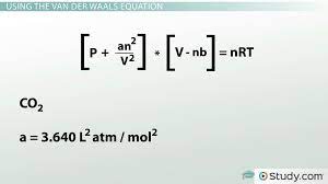 Van Der Waals Equation Real Gases
