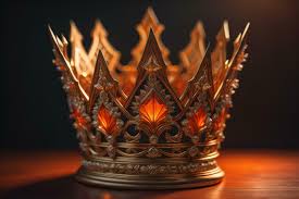 low key image of beautiful queen crown