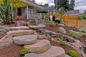 You can easily move them install solar lights for illumination and create a raised garden bed to add a sense of depth. Rock And Mulch Front Yard Landscaping Houzz