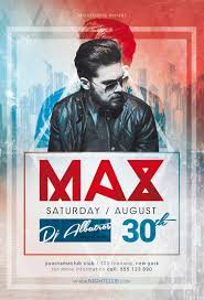 Dj Max Minimal Party Free Flyer Template Best Of Flyers