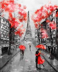 Oil Painting Paris European City