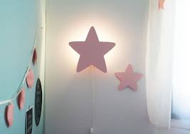Pink Star Night Light Led Wall Lamp For