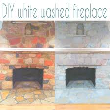How To White Wash Your Stone Fireplace