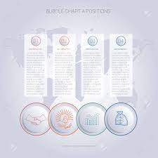 Infographics Color Bubble Chart Template For 4 Positions To Use
