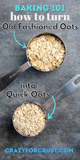 quick oats from old fashioned oats