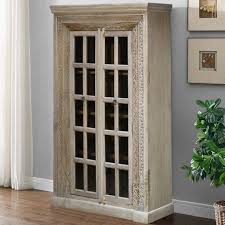 Shelves Storage Armoire With Glass Door