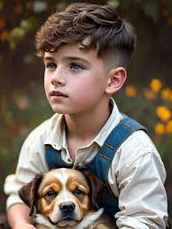 cute young boy playground