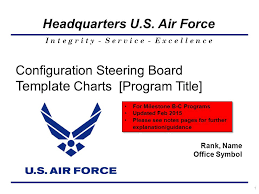 Configuration Steering Board Template Charts Program Title