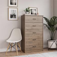 As the name implies, tall dressers are taller than they are wider. Mainstays Classic 5 Drawer Dresser Rustic Oak Finish Walmart Com Walmart Com