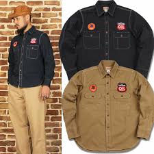 Men S Cotton Long Sleeve Shirt Herringbone Work Coat Jacket Tops Outwear Vintage
