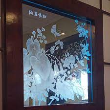 The Etched Glass Art At One Of Our