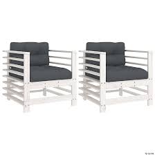 Vidaxl Patio Chairs With Cushions 2 Pcs