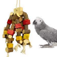 wooden chewing toy for all birds