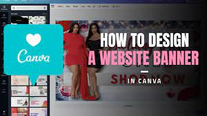 web banner for your website using canva