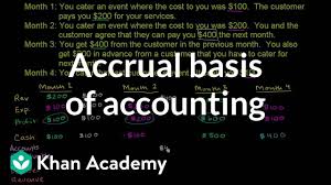 Accrual Basis Of Accounting Video Khan Academy