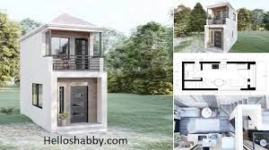 3x6 meters tiny house design with floor