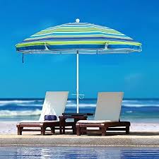 Beach Umbrella With Sand Anchor Push