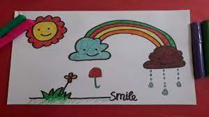 Drawing and Coloring Rainbow so cute - Vẽ Cầu Vồng cùng bé - YouTube
