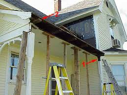 load bearing beam in a porch roof