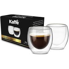 Kaffe 3oz Small Espresso Cups Double