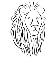 oroszlán fej rajz es