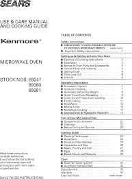 Kenmore 5658924790 User Manual Microwave Manuals And Guides