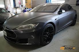 Grey Car Tesla Model S