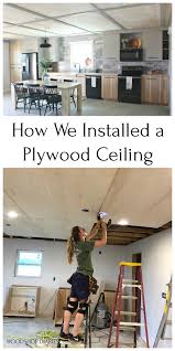 how we installed our plywood ceiling on