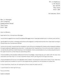 Compliance Manager Cover Letter Example Icover Org Uk