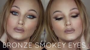 bronze smokey eyes makeup tutorial