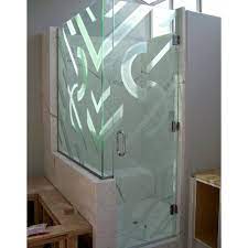 Hinged Decorative Shower Glass Door