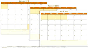 Month At A Glance Blank Calendar Template Free Excel Templates
