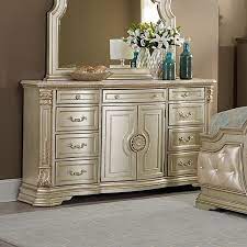 Fletcher standard 5 piece bedroom set. Antoinetta Dresser W Marble Top Champagne By Homelegance Furniturepick