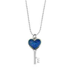 Mood Heart Key Pendant Necklace