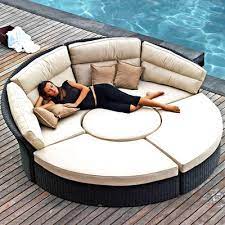 Big Round Bed Swimming Pool Deck Chair