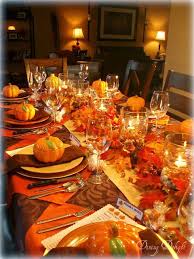 Adding a tablecloth is an easy first step, and for an extra wow factor, put down a crisp, white table covering. Dining Delight Fall Dinner Party For Ten Simple Thanksgiving Table Thanksgiving Table Decorations Thanksgiving Table Settings