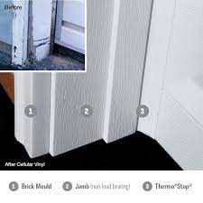 pvc almond garage door stop molding