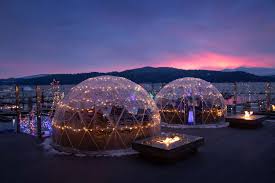 cozy dining domes for a socially