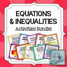 equations and inequalities activities