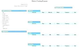 Fitness Training Schedule Template