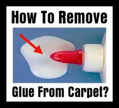 remove dried white glue from carpet