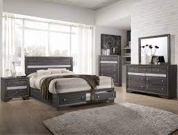 Philippe 5 piece queen bedroom set, grey, , large. B4650 5 Pc Regata Collection Grey Finish Wood Bedroom Set With Footboard Drawers
