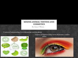 mixing testing and cosmetics