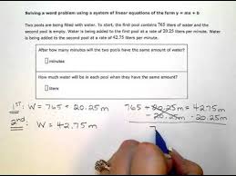 Word Problem In The Form Y Mx B