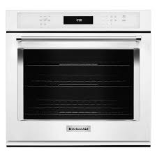 Kitchenaid 30 Single Wall Oven With Even Heat True Convection White