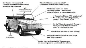 what to look for when ing a vw thing