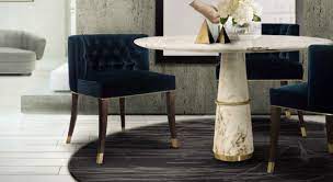 rug with a round dining table