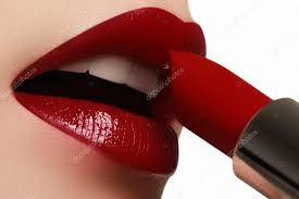 dark red lipstick wine lips
