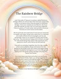 a rainbow bridge cat poem printable